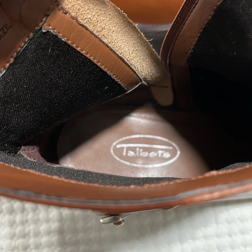 Talbots Western Ankle Booties Sz 9B  Brown Leather Equestrian Boots